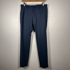 Theory Zaine SW Precision Ponte Dress Stretch Chino Blue $245 Sz 30